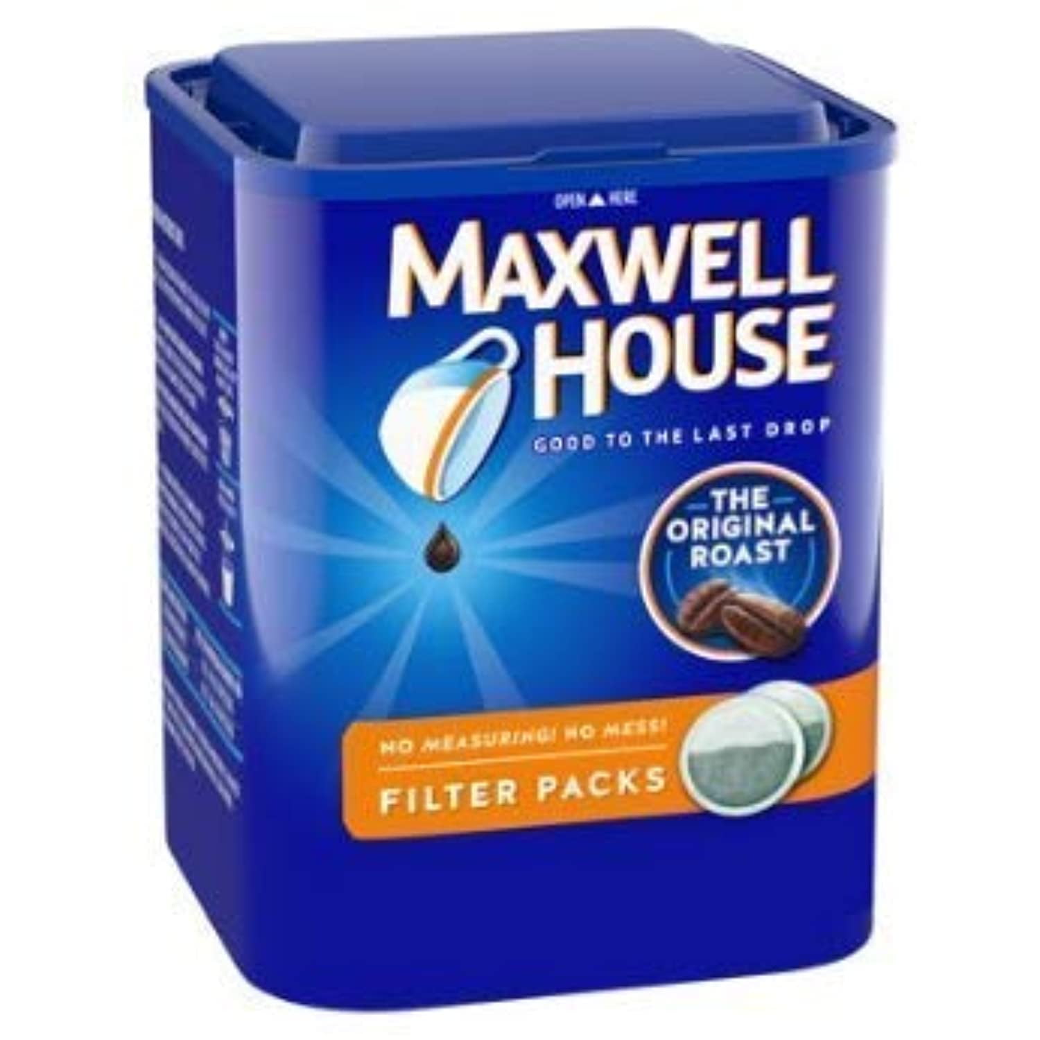 Pack Of 8 Maxwell House Original Roast Ground Coffee Filter Packs 10
