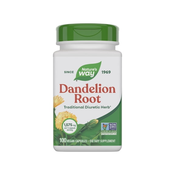 (Pack Of 8) Natures Way Dandelion Root 100 Vegetable Capsules