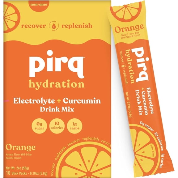 (Pack Of 8) PIRQ Hydration Orange 10 Count 2 Oz