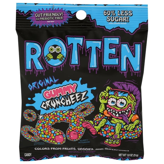 (Pack Of 8) Rotten Gummy Original Conchz Single Serve 1.8 Oz