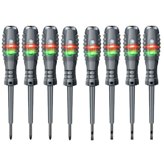 Pack Of 8 Slotted Cross Screwdriver Electric Pencil Colored Highlight Tester Pen