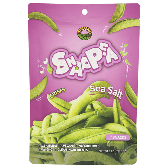 (Pack Of 8) Terraland Chips Snap Pea Sea Salt 1.5 Oz