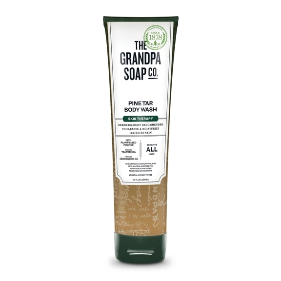 (Pack Of 8) The Grandpa Soap Co. Body Wash Skin Therapy Pine Tar 9.5 Oz