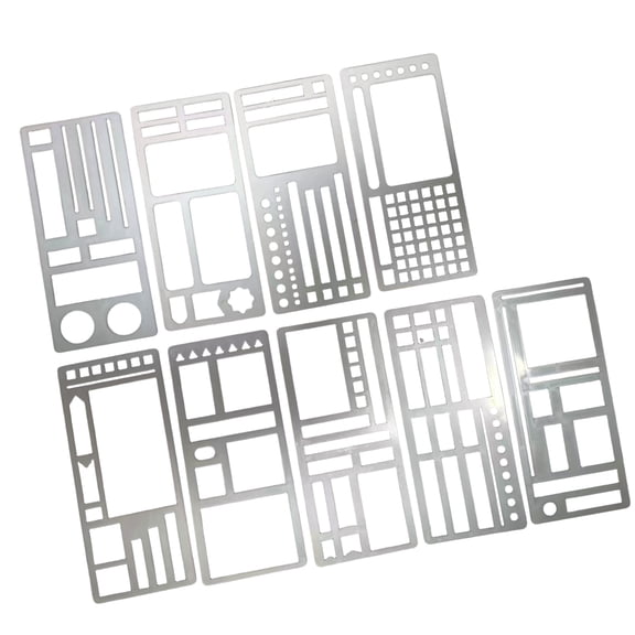 Pack Of 9 Creative Notebook Templates For Drawing Recording And Goal Setting With Unique Designs