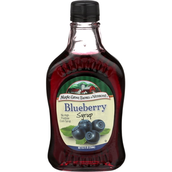 (Pack Of 9) Maple Grove Syrup Natural Blueberry 8.5 Oz