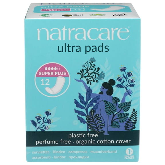 (Pack Of 9) Natracare Pads Ultra Super Plus 12 each