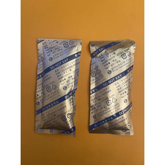 Pack Of Two Cleaning Powder Kangen Enagic Alkaline Water Leveluk Cleaner Citric