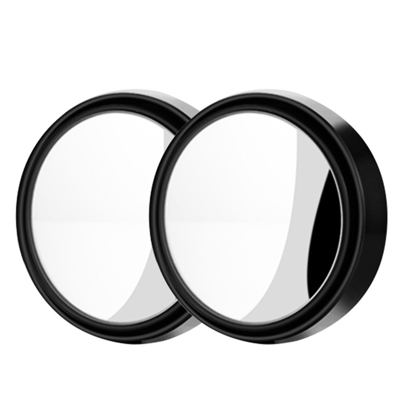 Pack Of Two [framed Black Small Round Mirror] Car Highdefinition Rear