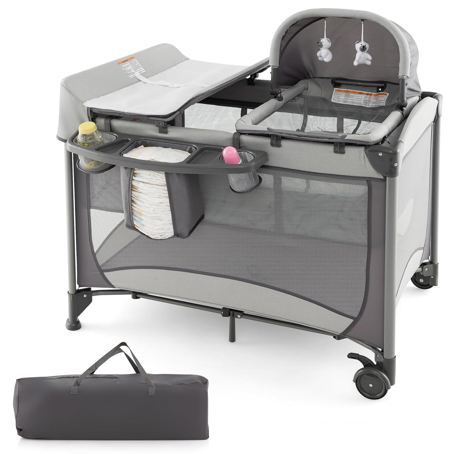 Pack and Play 6 in 1 Baby Playard with Changing & FullSize