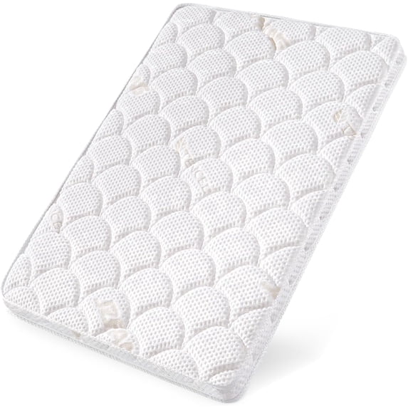 Excibubblebearbb Pack N Play Mattress, Portable Playpen Mattress for Babies, 38" x 26"x 1.5" Foam Mattress, Breathable Firm Support, Rounded Corners, Pack and Play Topper