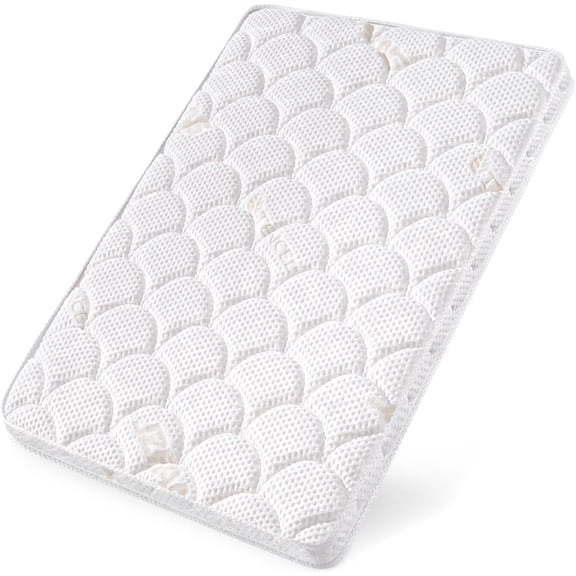 Excibubblebearbb Pack N Play Mattress, Portable Playpen Mattress for Babies, 38" x 26"x 1.5" Foam Mattress, Breathable Firm Support, Rounded Corners, Pack and Play Topper