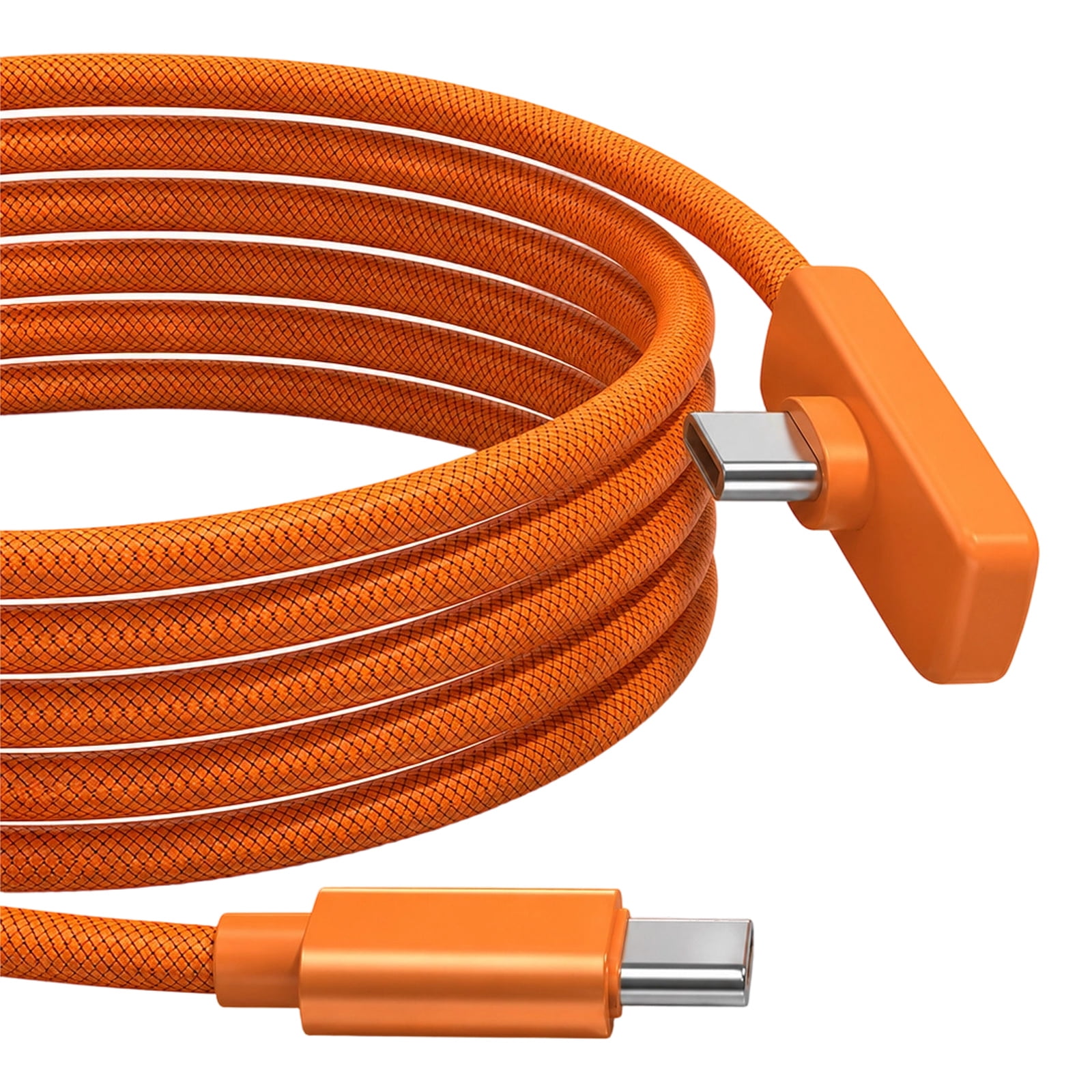 Flat Plug Type-C Cable Braided Power Sync Cord Side-Entry for Handheld ...