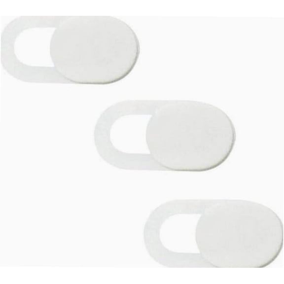 Pack Stickon Webcam Privacy Cover Slider Protector Hider for Laptop, Ipad, Tablet, Phone, Desktop, Iphone Ultra Thin Light (White) Security Web Camera Shutter