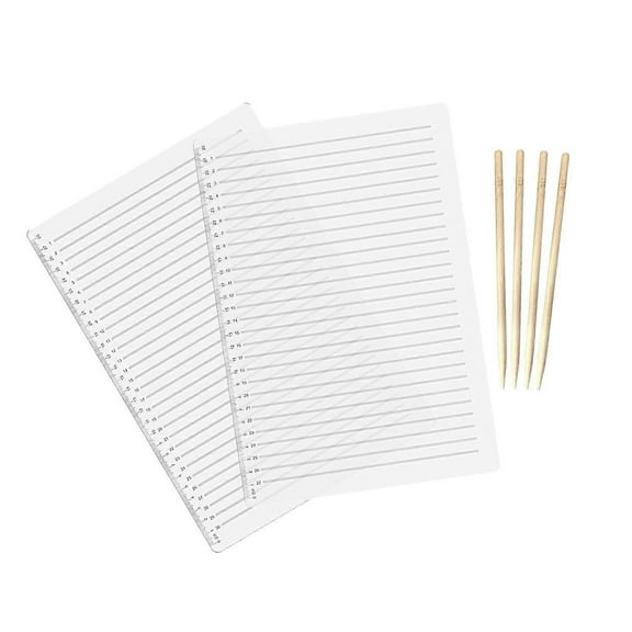 Pack Straight Line Stencils - 28cm - A4 Line Drawing Stencil - Lettering Guide - Transparent Ruler - Writing Tool with Pen for Straight Writing