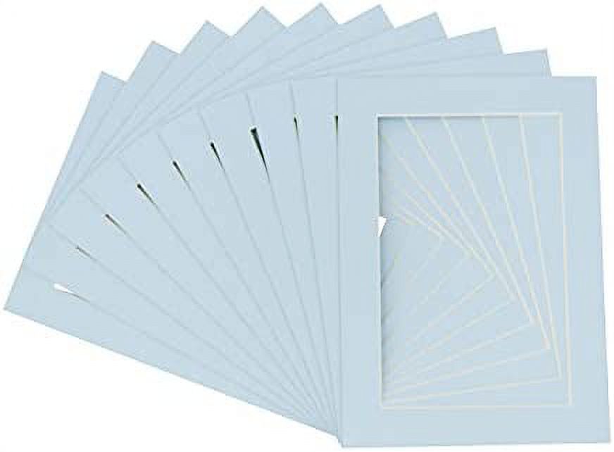 Pack of Ten Acid Free 11x14 s Bevel Cut for 9x12 Photos Baby Blue
