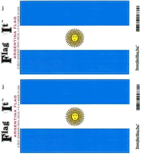 Autocollant Drapeau Argentin Haute Qualité - Vinyle 3,5 Pouces - Pour Voiture, Vitre