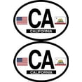 thumbnail image 1 of Pack of Two California Flag-It Brand State Oval Decal Stickers, 3.5"x 4.75" Waterproof Industrial Strength Vinyl Stickers Decals for Cars, Trucks, RV, SUV’s & Boats, 1 of 1