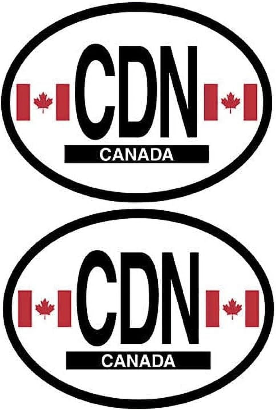Pack of Two Canada Flag-It Brand International Country Oval Decal ...