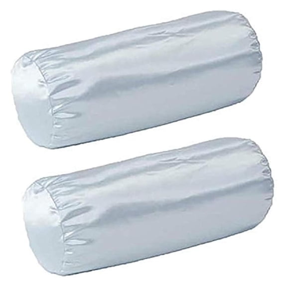 Pack of Two Cervical Neck Roll Pillow Case - White - Super Soft Quality - - Easy to Clean - (17x7 inch Pillowcase White) (Pillow case only, Does not Include The Pillow)