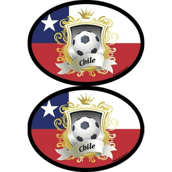 Colombia Soccer Oval Decals; Pack of Two 3.5 x 4.75 inch Flag It Brand Stickers, American Made