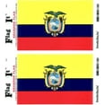 thumbnail image 1 of Pack of Two Ecuador Flag-It Vinyl Decals, 3.5 x 5inch Waterproof, 1 of 1