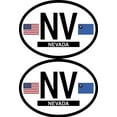 thumbnail image 1 of Pack of Two Nevada Flag-It Brand State Oval Decal Stickers, 3.5"x 4.75" Waterproof Industrial Strength Vinyl Stickers Decals for Cars, Trucks, RV, SUV’s & Boats, 1 of 1