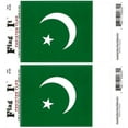 thumbnail image 1 of Pack of Two Pakistan Flag-It Vinyl Decals, 3.5 x 5inch Waterproof, 1 of 1