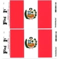thumbnail image 1 of Pack of Two Peru Flag-It Vinyl Decals, 3.5 x 5inch Waterproof, 1 of 1
