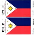 thumbnail image 1 of Pack of Two Philippines Flag-It Vinyl Decals, 3.5 x 5inch Waterproof, 1 of 1