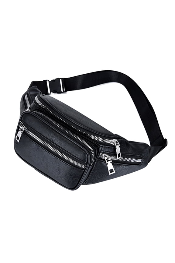 Pack Waist Bag Multifunction PU Hip Bum Bag Multiple Pockets & Sturdy Zippers for Hiking And Cycling