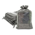 thumbnail image 1 of -Pack X-Large Linen Burlap & Organza Gift Bags w. Drawstrings (7.5x11.5 in, Gray) - Party Favors, Presents, Samples & Treats Mesh Pouch by The Display Guys, 1 of 4