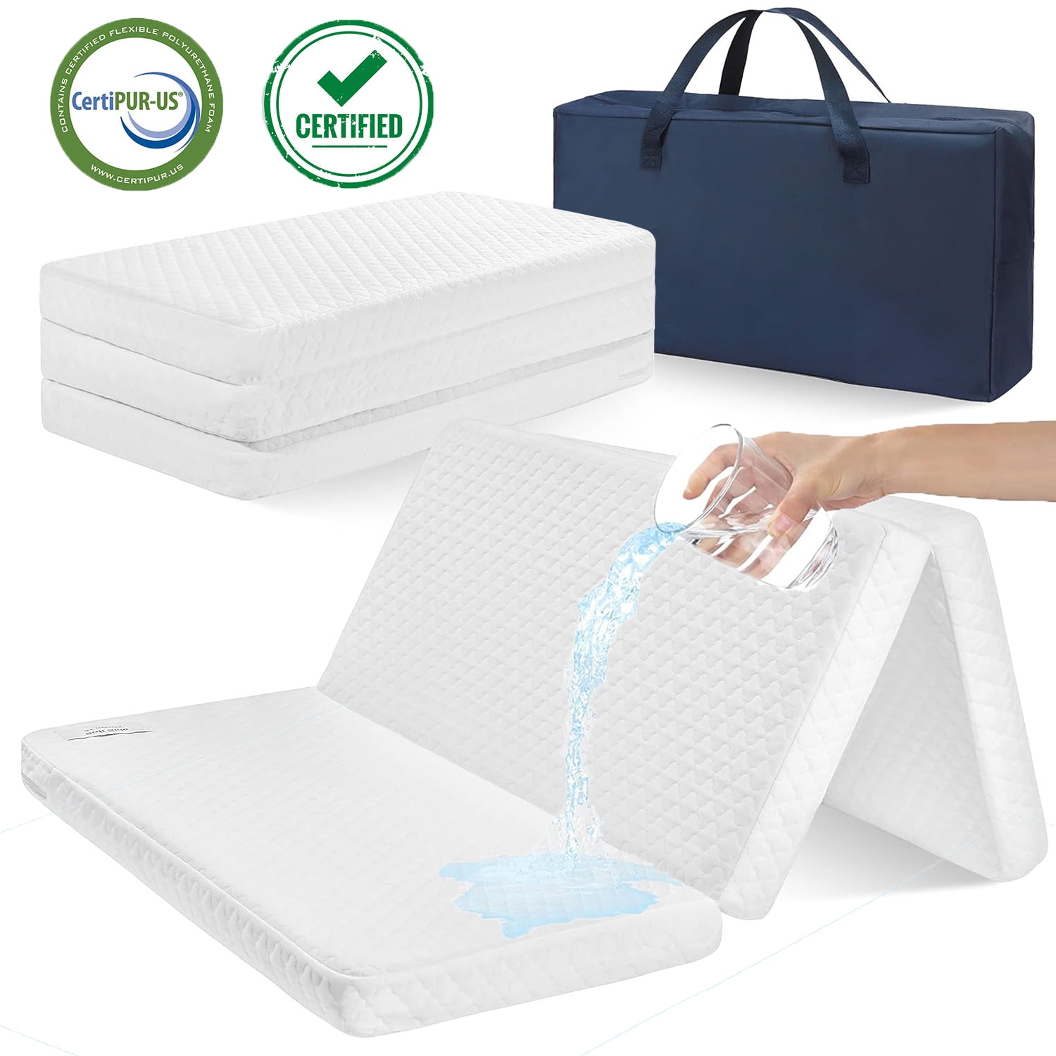 Pack and Play Mattress Pad, Crib and Toddler Mattress Foldable Mattress Firmness