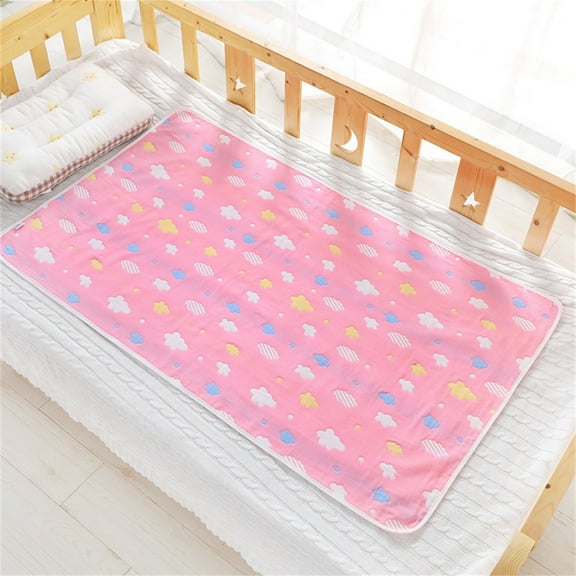 Pack and Play Mattress Protector Sheets Fitted Waterproof Playard Mattress Pad Cover, Playpen/Playard Sheet(11.8"×15.8",Pink)