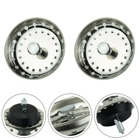 Pack de 2 Tapones de Drenaje Sink para Cocina,Tapón Antidesgaste de Acero Inoxidable