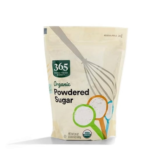 Pack of 1 365 by Whole Foods Market, Organic Powdered Sugar, 24 Ounce