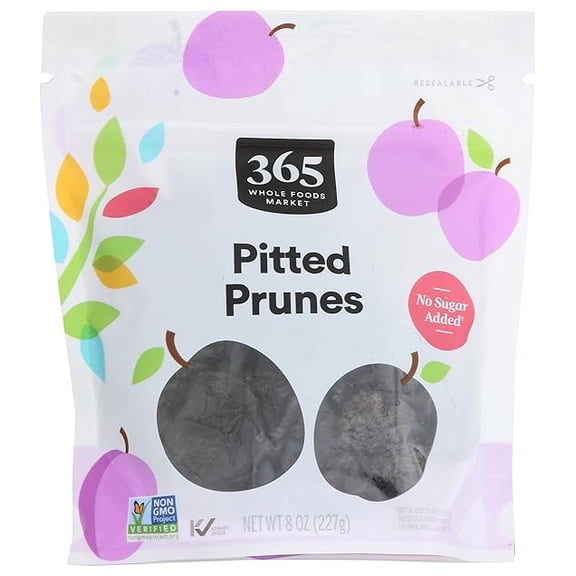 Pack of 1 365 by Whole Foods Market, Pitted Prunes, 8 Ounce