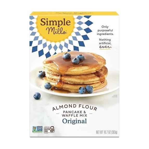 Pack of 1 Almond Flour Pancake Mix & Waffle Mix, Gluten Free, Made with whole foods, (Packaging May Vary), 10.7 Ounce ()