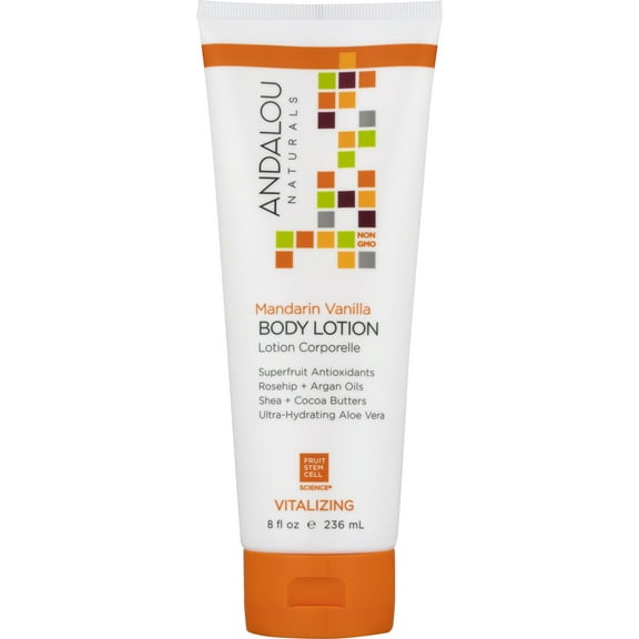 (Pack of 1) Andalou Naturals Body Lotion Ounce Mandarin Vanilla Vitalizing 8 Fl Oz