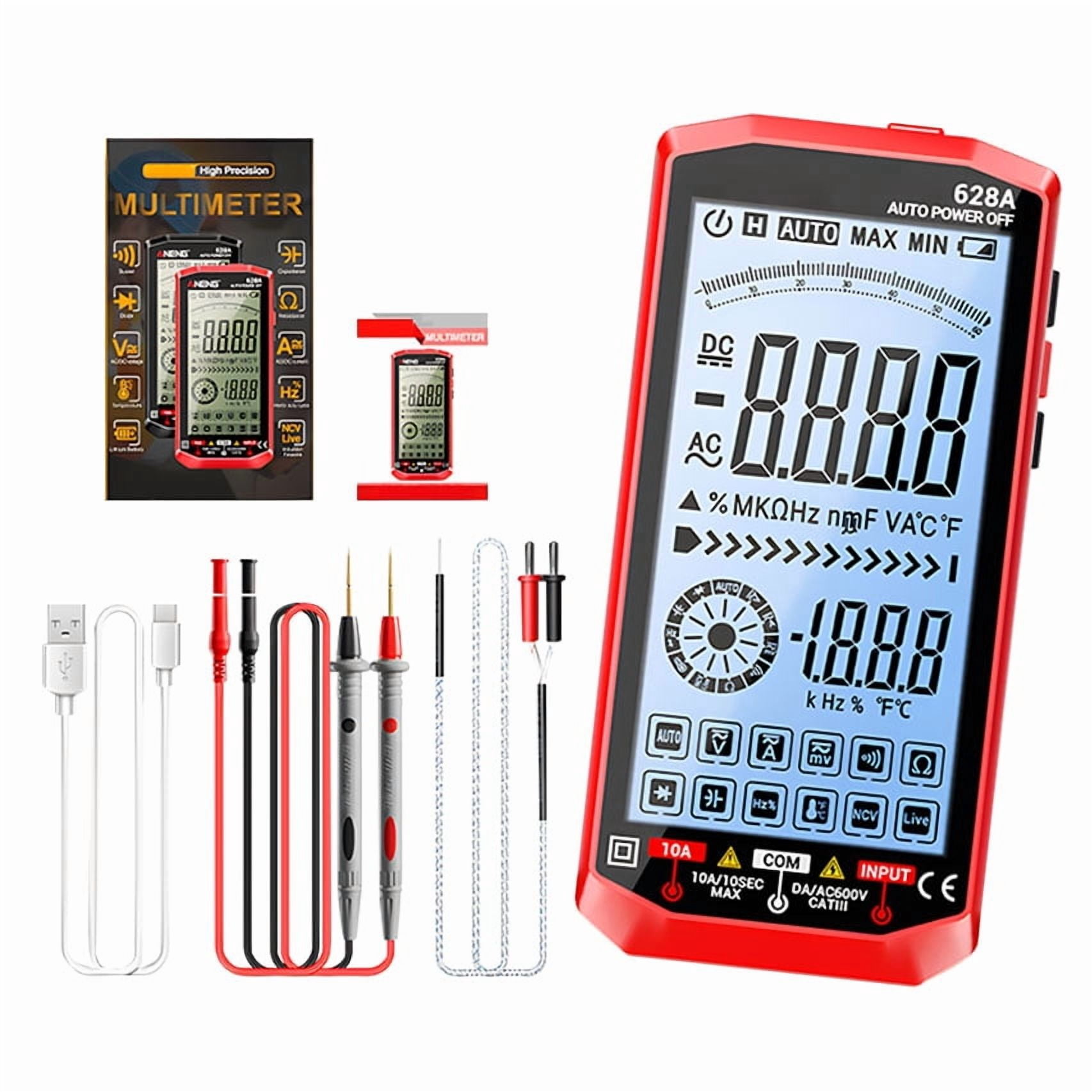 Pack of 1 Auto Ranging Advanced Digital Multimeter with Large Backlit ...