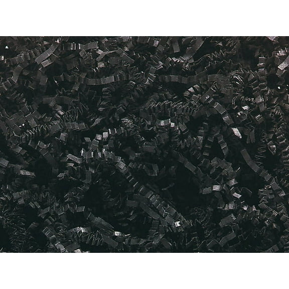 Pack of 1, Black Crinkle Cut Paper 40 Lb Spring-Fill Shred for Baskets, Basket Boxes, Bags, Containers & Nested Boxes