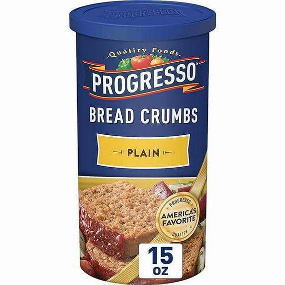 Pack of 1 Bread Crumbs, Plain, Cooking Ingredient, Canister, 15 oz