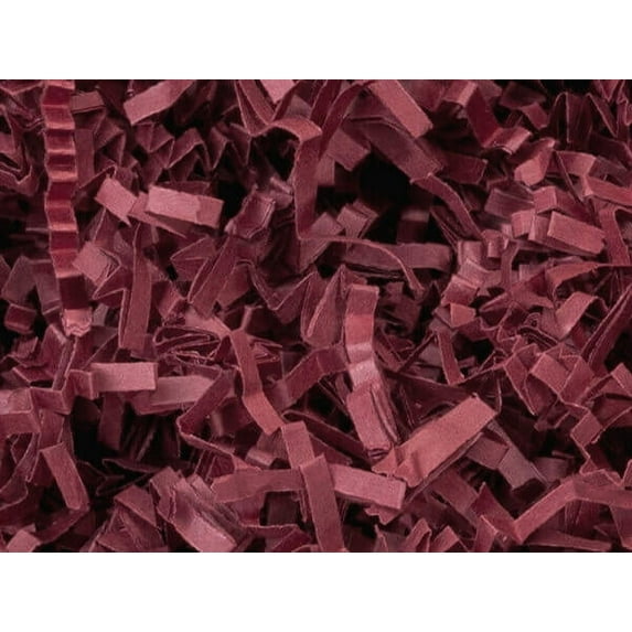 Pack of 1, Burgundy Crinkle Cut™ Paper Shred 10 Lb Spring-Fill Shred Great for Baskets, Basket Boxes, Bags, Containers & Nested Boxes