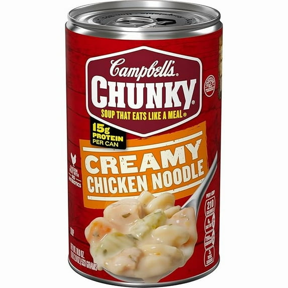 Pack of 1 Campbell's Chunky Soup, Creamy Chicken Noodle Soup, 18.8 Oz Can