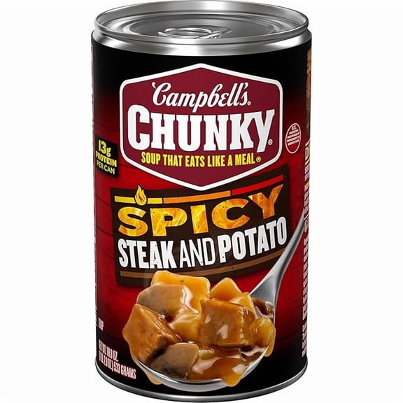 Campbell's Chunky Soup, Spicy Steak and Potato Soup, 18.8 oz Can