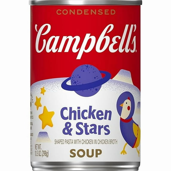 Pack of 1 Campbell's Condensed Kids Chicken and Stars Soup, 10.5 oz Can