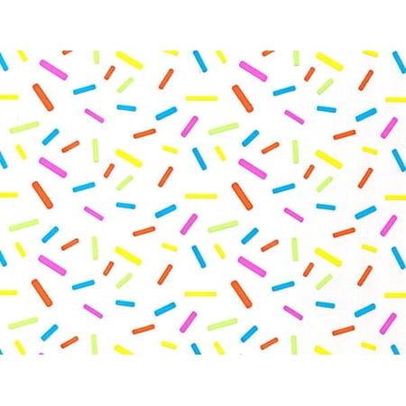 Pack of 1, Candy Sprinkles Cello Roll, 30" x 100' For Party, Holiday & Event, Made In USA