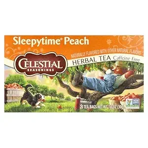 Pack of 1 Celestial Seasonings Herbal Tea, Sleepytime Peach, 20 ct