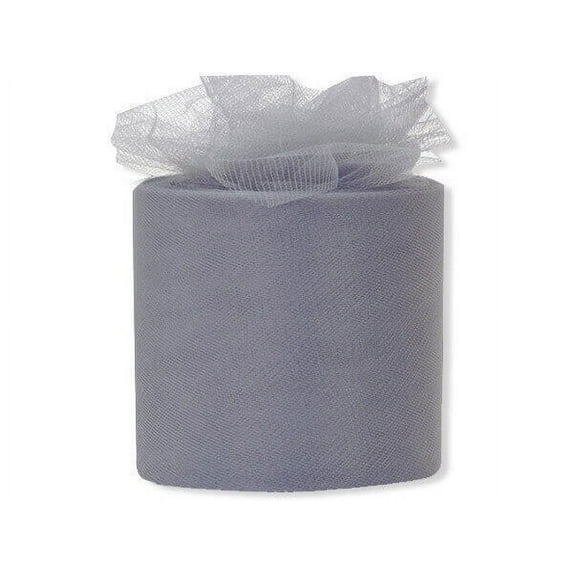 Pack of 1, Charcoal Gray Premium Tulle Ribbon, 3" x 50 Yards For Party, Holiday & Event, Made In USA