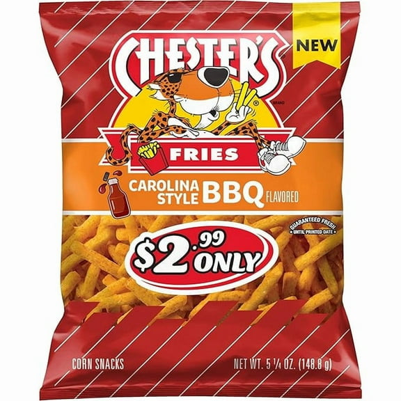 Pack of 1 Chester's Fries, Carolina Style BBQ, 5.25 oz Bag