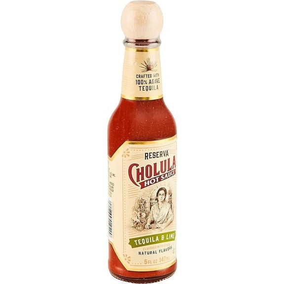 Pack of 1 Cholula Tequila & Lime Reserva Hot Sauce (Crafted with 100% Agave Tequila), 5 fl oz